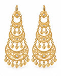 Boucles d'oreilles Fatna dorées, bijou traditionnel algérien